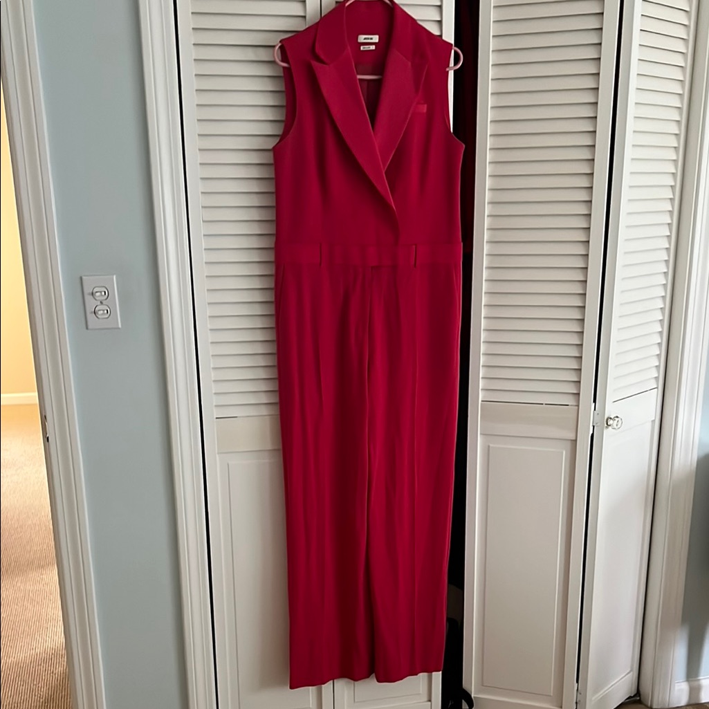 Jason Wu Red Sleeveless Tuxedo Jumpsuit - Worn Once!